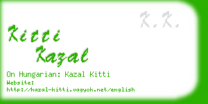 kitti kazal business card